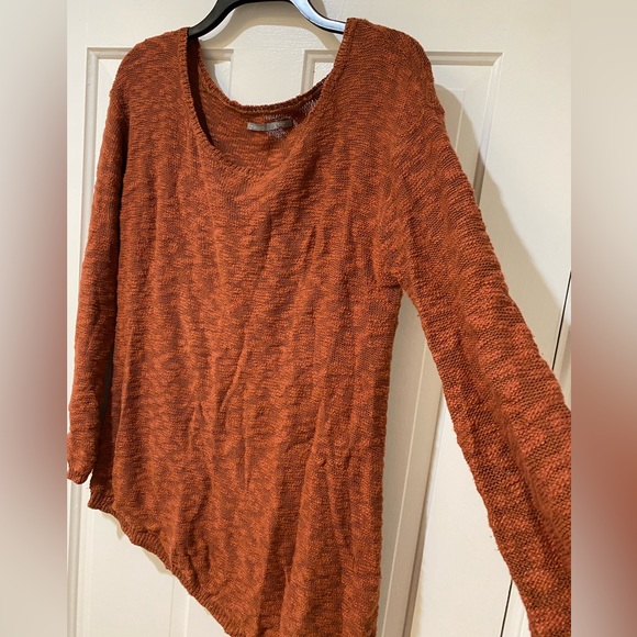 RUBBISH Knit Burnt Orange Slanted Front Sweater - Picture 3 of 10
